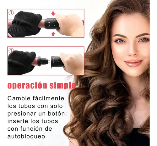 Rizador De Cerámica Para Cabello Multifunción 5 En 1