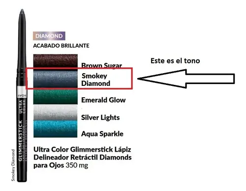 Smokey Diamond Delineador Ojos Glimmerstick Retractil Avon