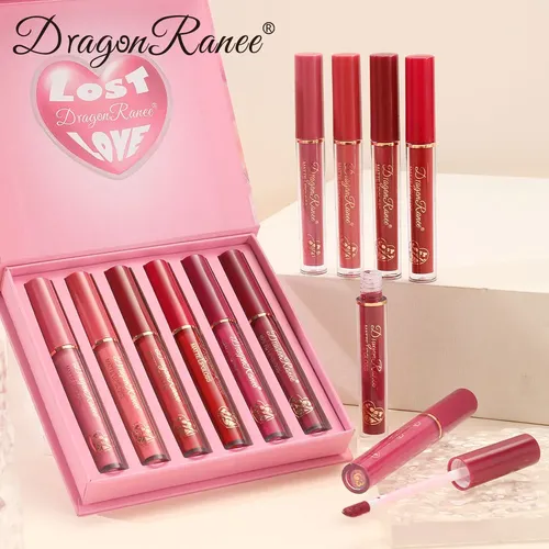 Set De 6 Labiales Mate De Larga Duración E Impermeables