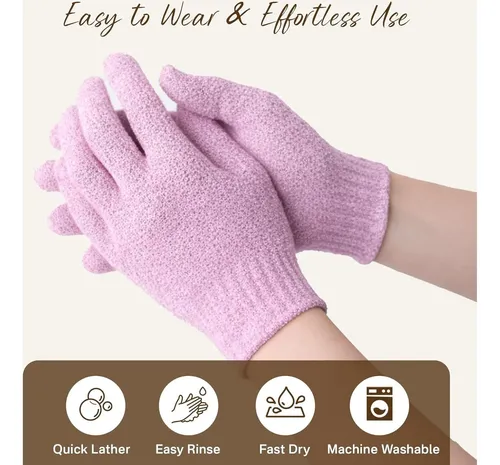 Guantes Exfoliantes Toalla De Baño 6 Pares Purple