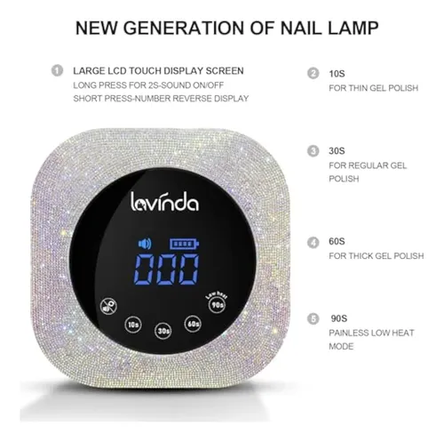 Lavinda Lámpara De Uñas Led Uv, Lámpara De Uñas