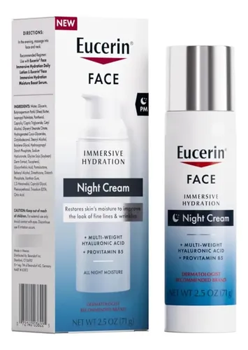 Crema De Noche Eucerin Immersive Hydration Ácido Hialurónico