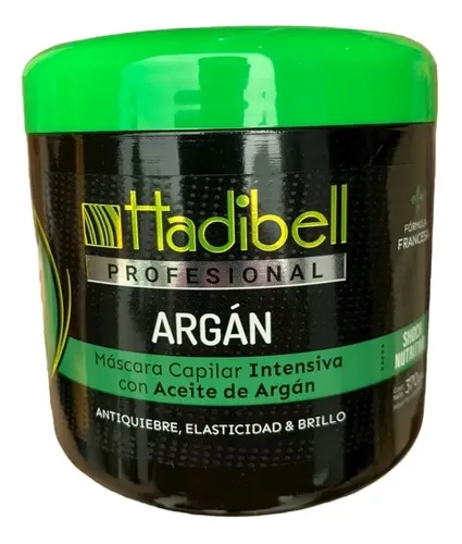 Mascara Capilar Argán Antiquiebre & Brillo Hadibell 370g