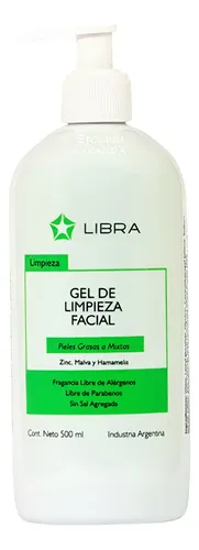 Gel De Limpieza Facial Piel Grasa O Mixta 500ml Libra