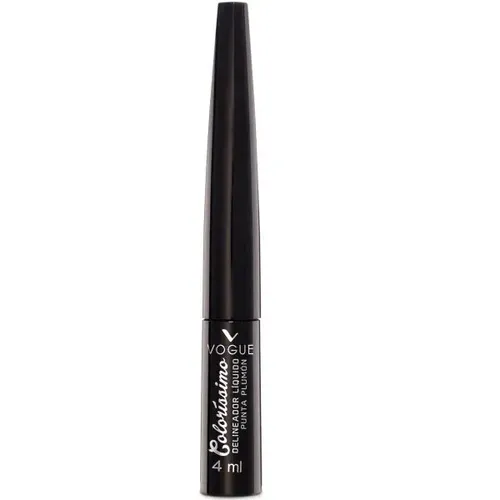 Delineador Líquido Coloríssimo Vogue 4 Ml Color Negro Efecto Mate