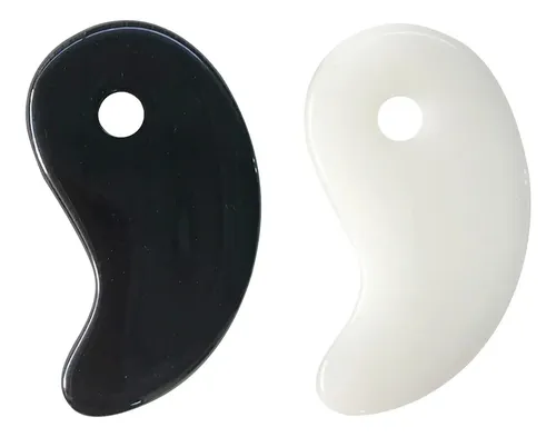 Tabla Masaje Gua Sha Con Piedra Jade Natural Y Cera  P