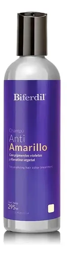 Biferdil Shampoo Anti Amarillo Corrige Tono Cabello Tratados