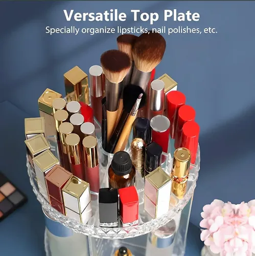 Organizador Maquillaje Cosmeticos 4 Pisos Giratorio Acrílico