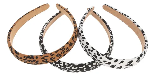 Gy- 3 Diademas Leopardo Cebra Retro Elegantes Mujer Mixed Color*3