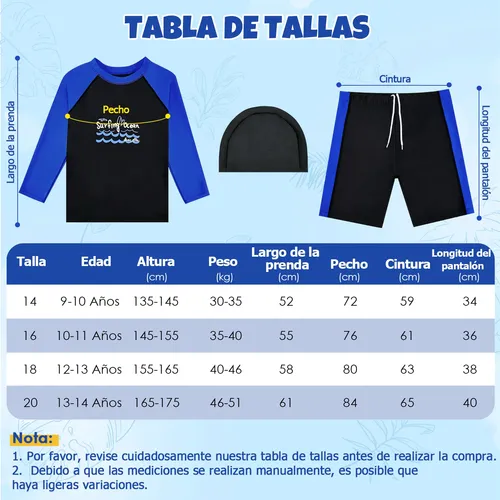 Kit Trajes De Baño Para Niños Gorro De Natación