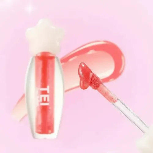 Tei Lipgloss Lip Glaze Star Labial Gloss Glitter Con Color