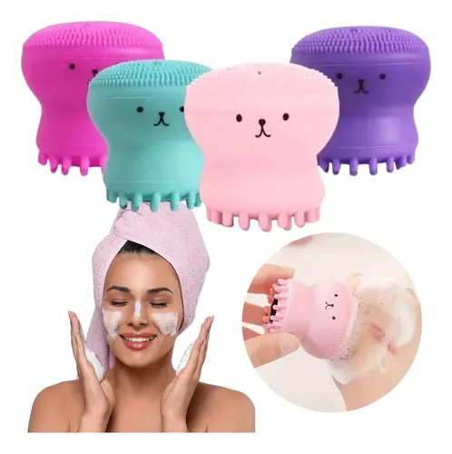 Esponja Limpiadora Y Exfoliante Facial Con Forma De Pulpito