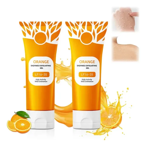 Gel Exfoliante Miehoous Orange Para Rostro Y Cuerpo 100g X2
