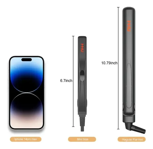 Mini Plancha De Pelo Para Flequillo Corto, Cerámica Portátil