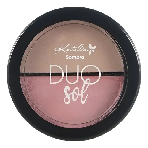 Sombra De Ojos Compacta Duo Sol Katalia Color 35-rosa Y Fucsia