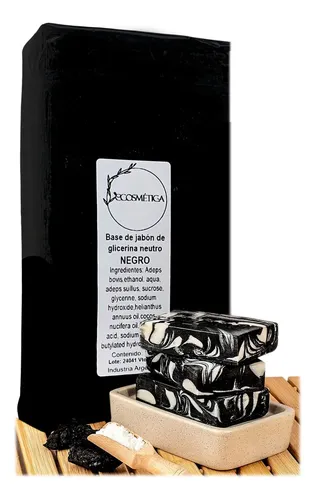 Jabones Base Glicerina Negra X 3 Kg Detox Ecosmetica