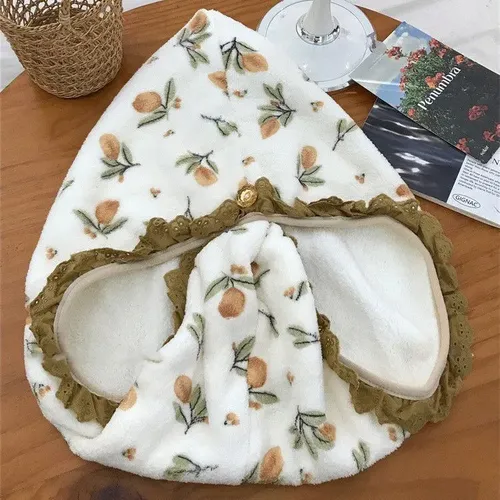 Gorro De Secado De Cabello Superabsorbente De Terciopelo Cor