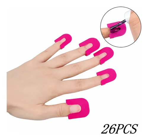 Kit 26 Pcs Protector Esmalte Uñas Reutilizable Manicura
