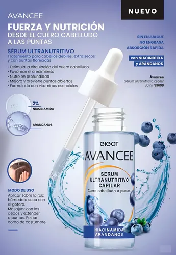 Gigot Avancee Serum Ultra Nutritivo Capilar 30 Ml.