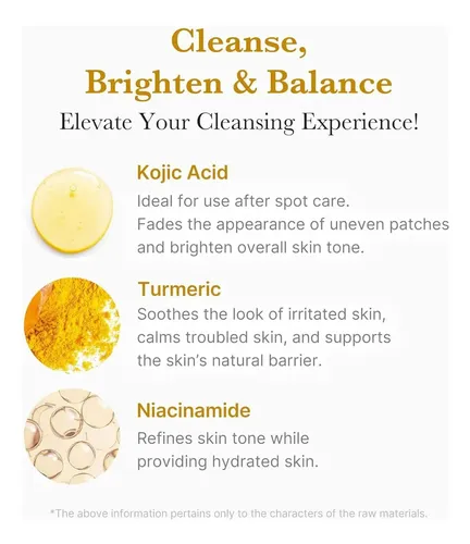 Limpiador Cuidado Facial Medicube Kojic Acid Turmeric Toning Todo Tipo De Piel Día/noche