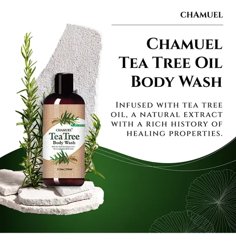 Jabón Corporal Chamuel Tea Tree Natural 350 Ml Para Piel Con