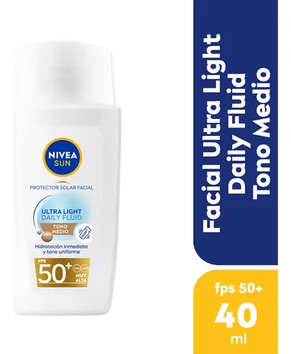 Nivea Sun Fps 50 Facial Utra Light Tono Medio