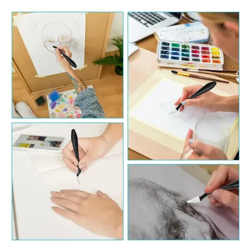 Mezclando Tocones Para Dibujar Bastones De Mezcla Para Dibuj Black & White