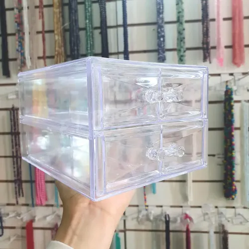 Organizador Acrílico 4 Cajones Transparente Maquillaje Joya