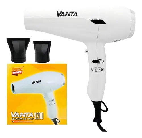 Vanta 9200 Ultra Quiet Secador Pelo Profesional 2000w Blanco