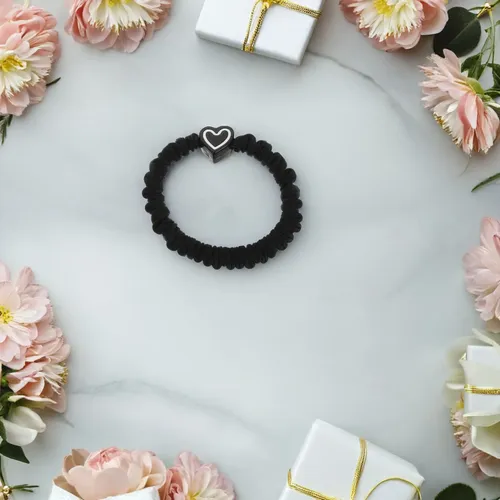 5 Units Of St. Mary’s Heart Shaped Hair Ties