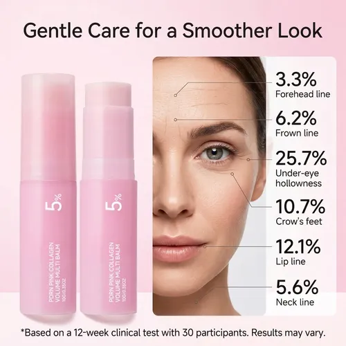 Bálsamo Facial Colágeno Volumen 10g Antiage Todo Tipo De Piel Día/noche