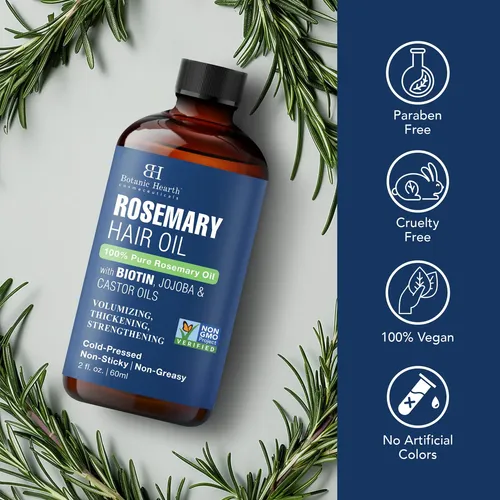 Aceite Capilar Botanic Hearth Rosemary Con Biotina, 60 Ml, P