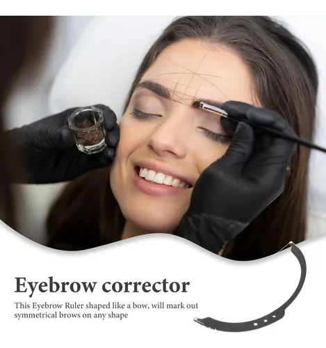 1 Juego De Rotuladores De Cejas Con Forma De Lazo Y Regla