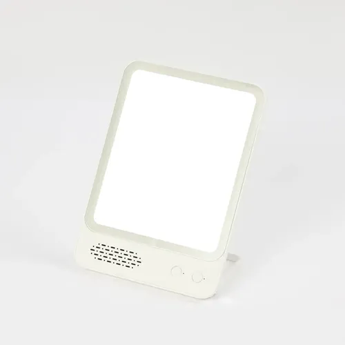 Espejo De Mesa Con Luz Led Rectangular Blanco Otten Blanco