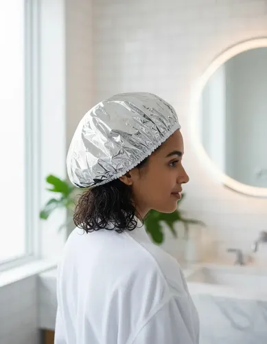 Gorro Térmico Aluminio Plateado Para Tratamientos Capilares