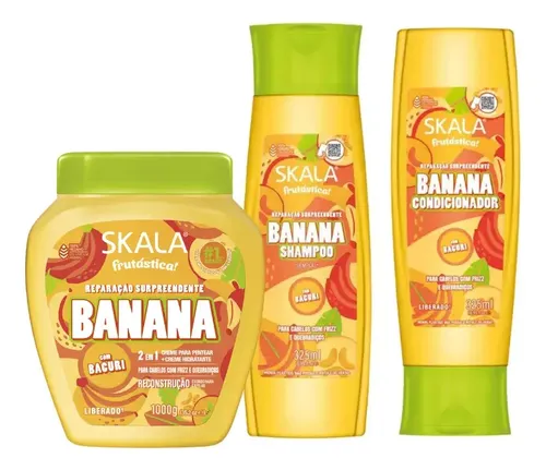 Skala Crema Peinar Banana Kit Shampoo+acondicionador+mascara