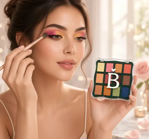 Paleta Tono 02 Sombras De Ojos 12 Colores Mate Brillante Maquillaje Rostro Veoquiero