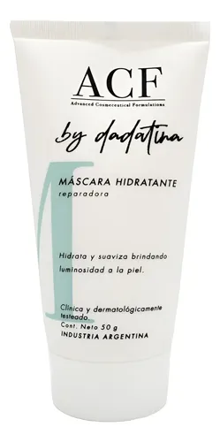 Acf By Dadatina Máscara Facial Hidratante Reparadora Vegano