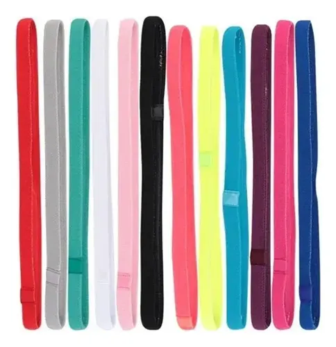 12 Cintas Para El Pelo De Silicona Antideslizantes Ti