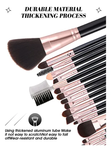 Set Profesional De Brochas Y Pinceles De Maquillaje X24