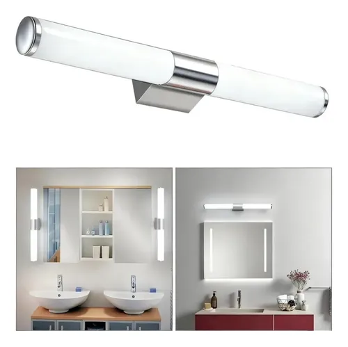 Espejo Con Luz Led Para Pared, Baño, Techo, 40cm Blanco