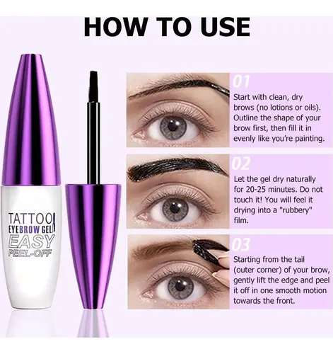 Gel De Cejas Peel-off 3 Días Con Tinte Impermeable