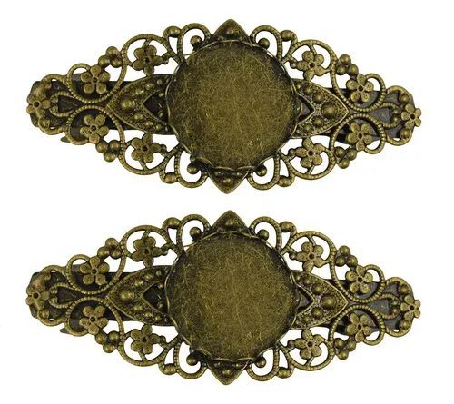 2pcs Adorno Del Cabellero Barrette Floral Francés Clip .