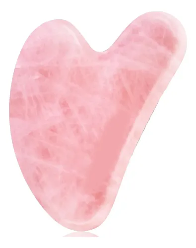 Gua Sha Cuarzo Rosa Jade Herramienta Masaje Facial Piedra