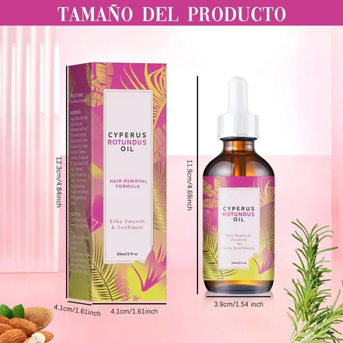 Aceite Natural De Cyperus Rotundus, Aceite Depilatorio Natur