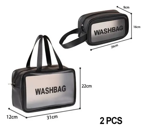 Neceser Bolsas Portátil De Maquillaje Transparente 2 Pcs [