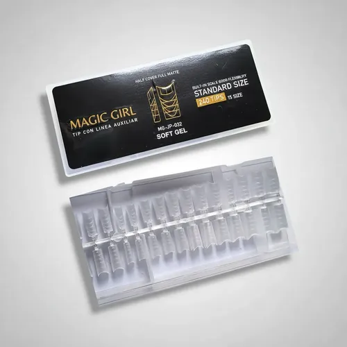 Tips Softgel Half Cover Matte Magic Girl 240 Pcs 15 Size