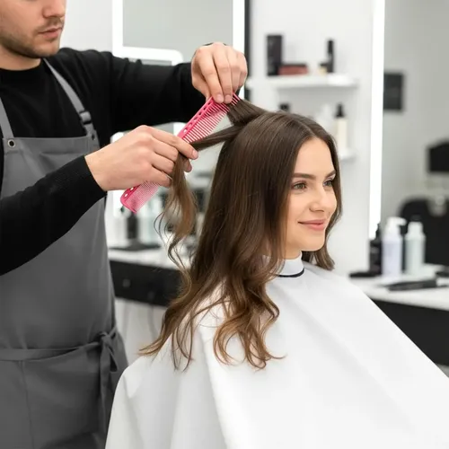 Juego De 9 Peines Para Cortar El Cabello, Peines De Carbon Y