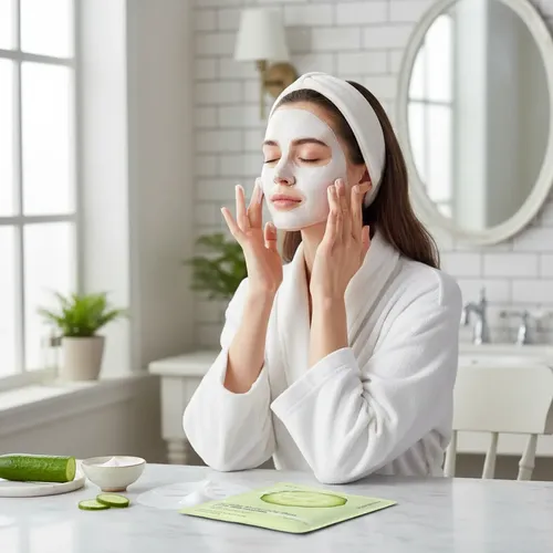 Mascarilla Facial De Pepino Hidratante Descongestiva Sadoer
