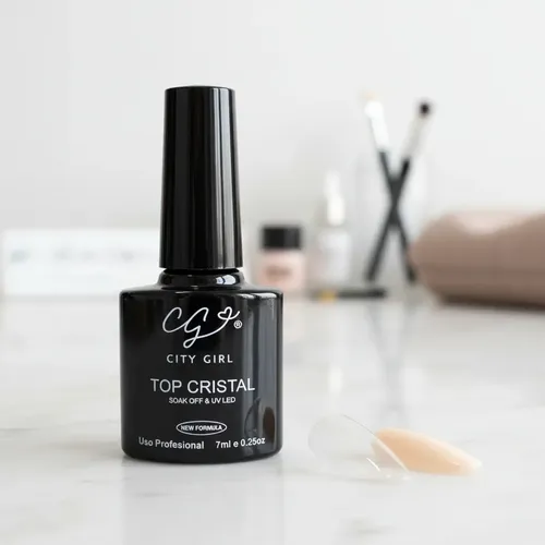 Top Coat Cristal City Girl 7ml Uv/led Brillo Intenso Profesi